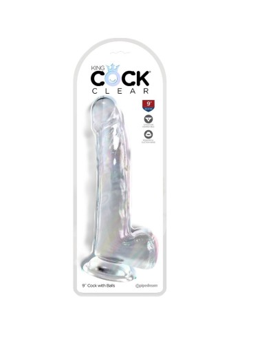 KING COCK - CLEAR DILDO CON TESTÍCULOS 20.3 CM...
