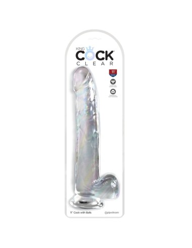 KING COCK - CLEAR DILDO WITH TESTICLES 24.8 CM...