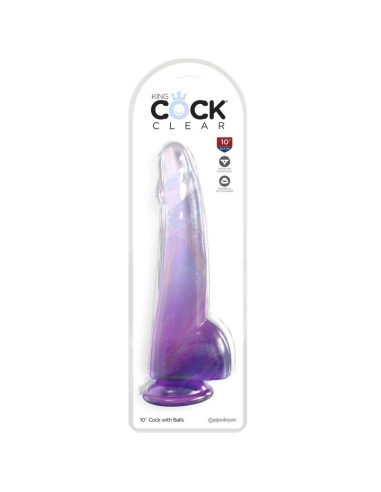 KING COCK - CLEAR DILDO WITH TESTICLES 19 CM...