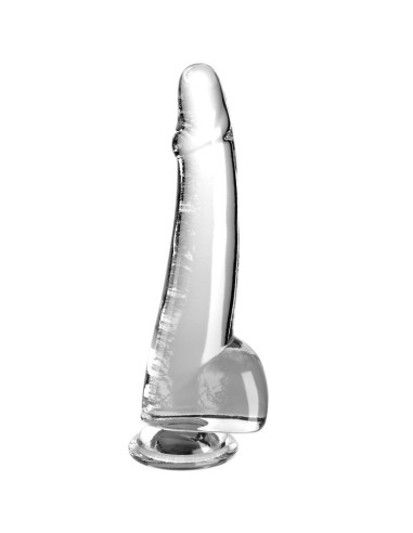 KING COCK - CLEAR DILDO WITH TESTICLES 19 CM...