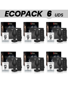 ECOPACK 6 UDS - IBIZA PLUG ANAL CONTROL REMOTO TALLA S
