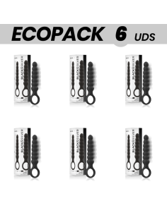 ECOPACK 6 UDS - BLACKSILVER BOB POTENTE CADENA ANAL SILICONA