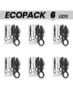 ECOPACK 6 UDS - BLACKSILVER OZZY POTENTE PLUG ANAL SILICONA