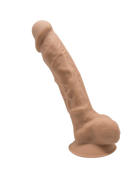 SILEXD - MODELO 1 PENE REALISTICO SILICONA PREMIUM SILEXPAN CARAMELO 23 CM