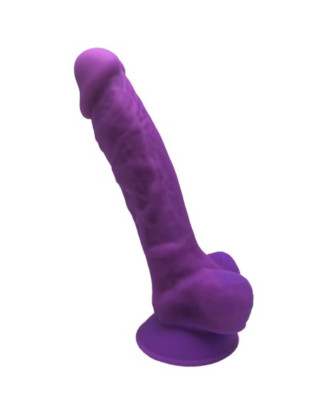 SILEXD - MODELO 1 PENE REALISTICO SILICONA PREMIUM SILEXPAN VIOLETA 17.5 CM