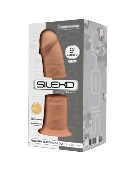 SILEXD - MODELO 2 PENE REALISTICO SILICONA PREMIUM SILEXPAN CARAMELO 23 CM