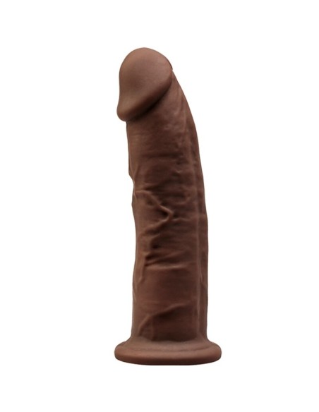 SILEXD - MODELO 2 PENE REALISTICO SILICONA PREMIUM SILEXPAN MARRON 15 CM