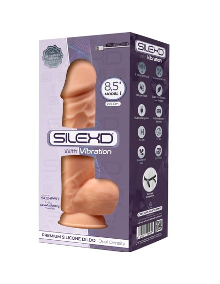 SILEXD - MODELO 1 PENE REALISTICO VIBRADOR SILICONA PREMIUM SILEXPAN 21.5 CM