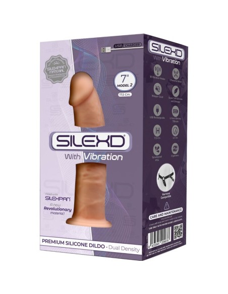 SILEXD - MODELO 1 PENE REALISTICO VIBRADOR SILICONA PREMIUM SILEXPAN 17.5 CM