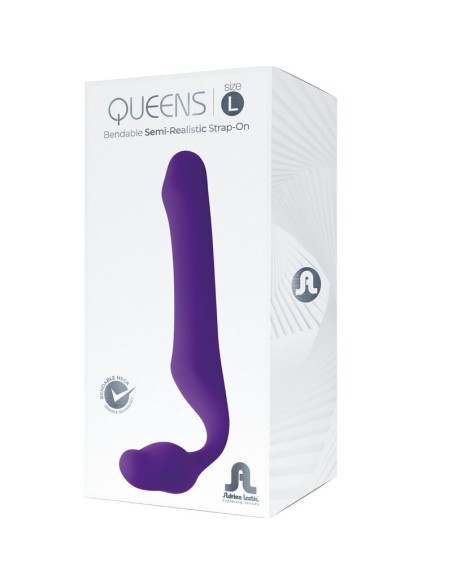 ADRIEN LASTIC - QUEENS STRAP-ON FLEXIBLE VIOLETA TALLA L