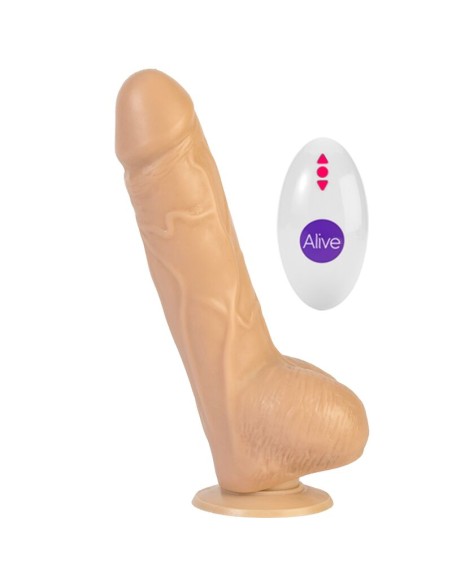 ALIVE - MARCO PENE REALISTICO VIBRADOR  ROTADOR CONTROL REMOTO 19 CM