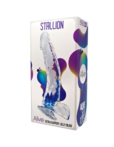 ALIVE - STALLION PENE REALISTICO TRANSPARENTE 22 CM