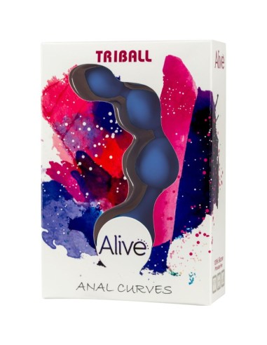 ALIVE - TRIBALL BOLAS ANALES SILICONA AZUL 15 CM