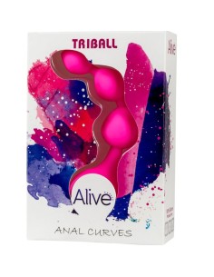 ALIVE - TRIBALL BOLAS ANALES SILICONA ROSA 15 CM 2