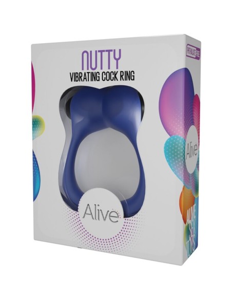 ALIVE - NUTTY ANILLO VIBRADOR AZUL