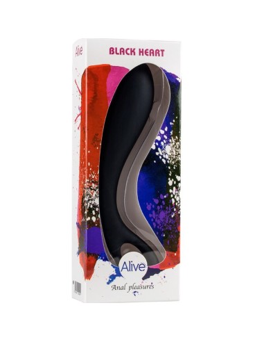 ALIVE - BLACK HEART MASAJEADOR ANAL 15 CM