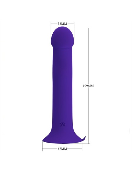 PRETTY LOVE - MURRAY YOUTH VIBRATING DILDO  RECHARGEABLE VIOLET