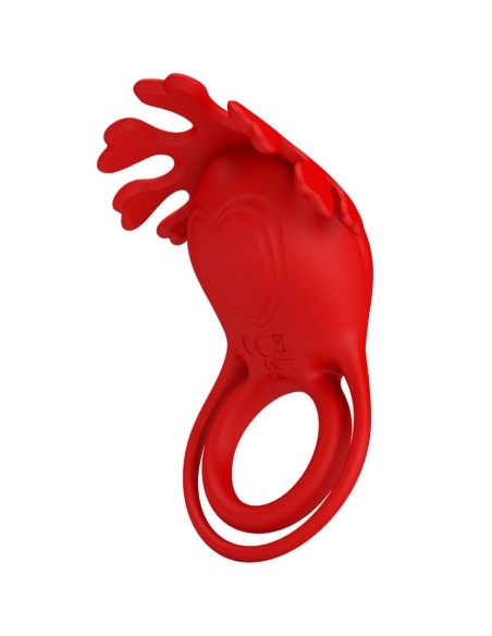 PRETTY LOVE - RUBEN ANILLO VIBRADOR 7 VIBRACIONES SILICONA ROJO