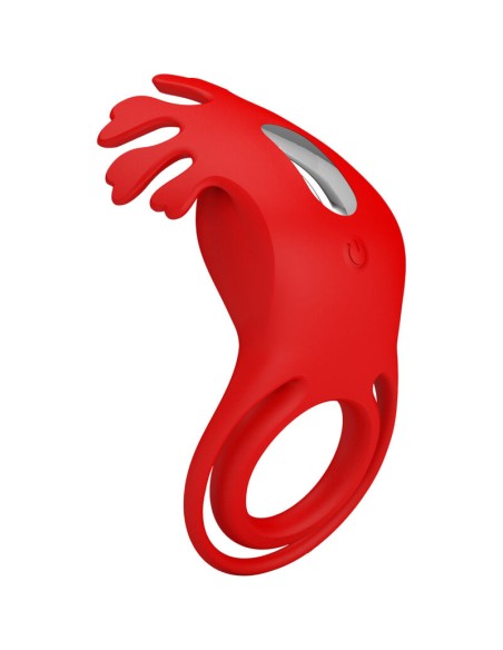 PRETTY LOVE - RUBEN ANILLO VIBRADOR 7 VIBRACIONES SILICONA ROJO