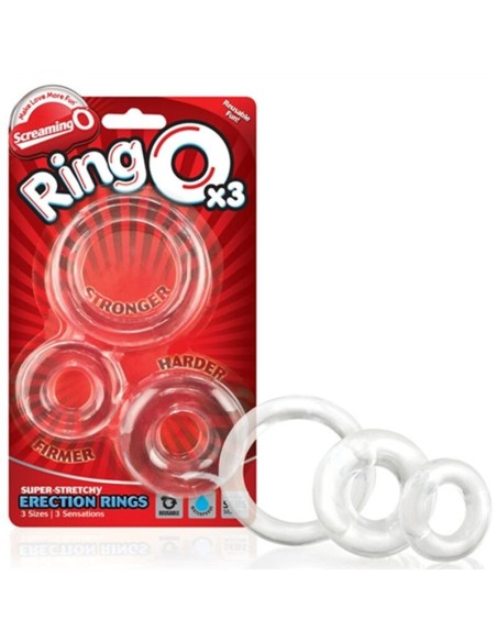 SCREAMING O - ANILLO RINGOS X3 TRANSPARENTE