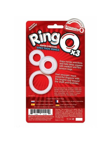 SCREAMING O - ANILLO RINGOS X3 TRANSPARENTE