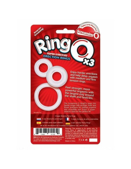 SCREAMING O - ANILLO RINGOS X3 TRANSPARENTE