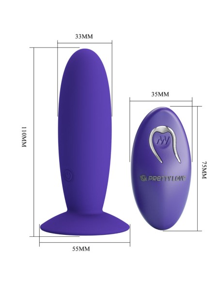 PRETTY LOVE - YOUTH PLUG ANAL VIBRATOR REMOTE CONTROL VIOLET
