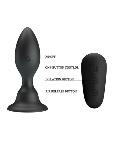 MR PLAY - ANAL PLUG WITH VIBRATION BLACK REMOTE...