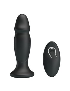 MR PLAY - PLUG ANAL CON VIBRACION NEGRO CONTROL REMOTO