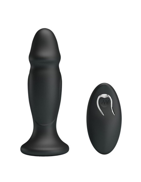 MR PLAY - PLUG ANAL CON VIBRACION NEGRO CONTROL REMOTO