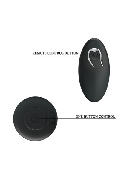 MR PLAY - PLUG ANAL CON VIBRACION NEGRO CONTROL REMOTO