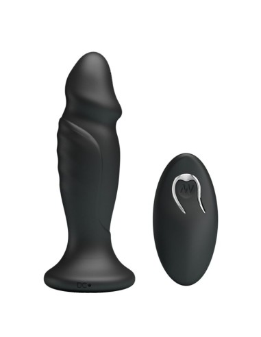MR PLAY - PLUG ANAL CON VIBRACION NEGRO CONTROL...
