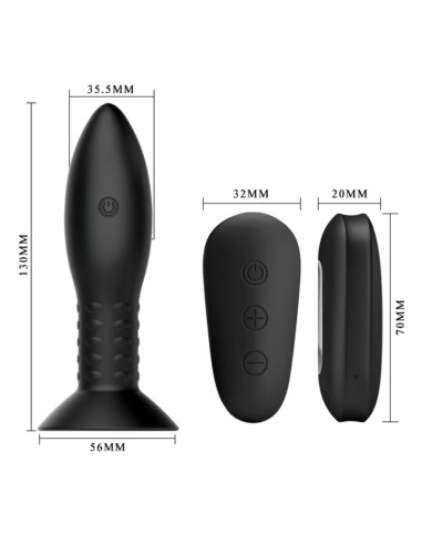 MR PLAY - PLUG WITH BLACK ROTATING BALLS REMOTE...