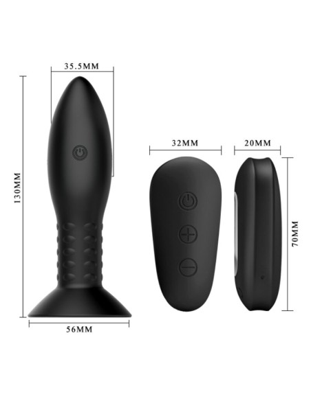 MR PLAY - PLUG WITH BLACK ROTATING BALLS REMOTE CONTROL