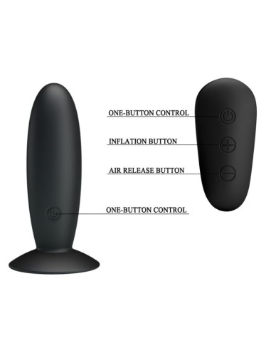 MR PLAY - ANAL PLUG WITH VIBRATION BLACK REMOTE...