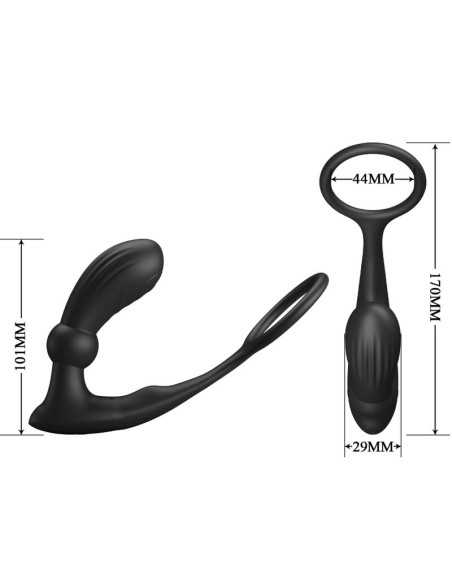 PRETTY LOVE - WARREN BLACK ANAL RING  VIBRATOR