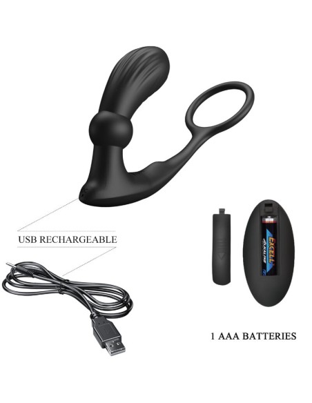 PRETTY LOVE - WARREN BLACK ANAL RING  VIBRATOR