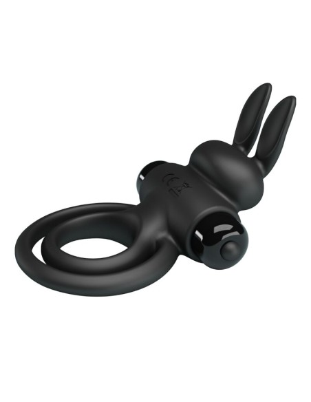 PRETTY LOVE - VIBRATOR III RABBIT RING FOR BLACK PENIS