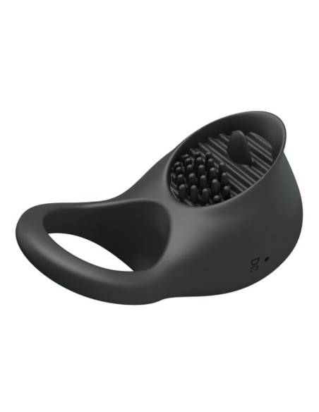 PRETTY LOVE - VIBRATING PENIS RING WITH BLACK TONGUE
