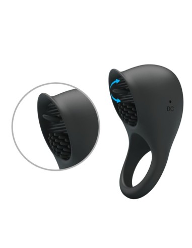 PRETTY LOVE - VIBRATING PENIS RING WITH BLACK...