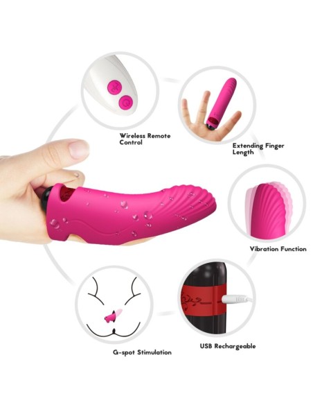 ARMONY - AURORA VIBRADOR DEDAL CONTROL REMOTO VIOLETA