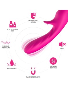 ARMONY - ROMANCE VIBRATOR WITH STIMULATOR FUCHSIA 2