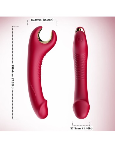 ARMONY - PRINCE DILDO VIBRATOR  ROTATOR RED