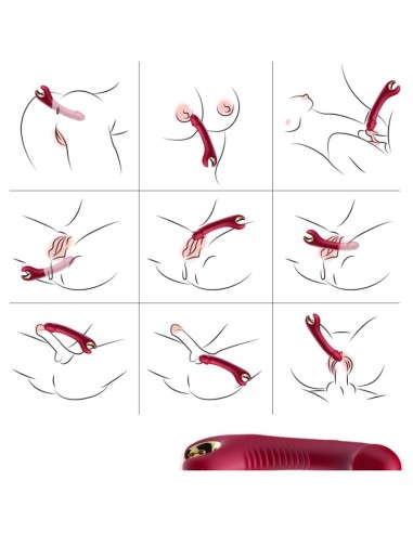 ARMONY - PRINCE DILDO VIBRATOR  ROTATOR RED