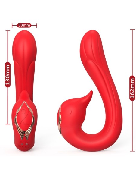 ARMONY - DELFIN VIBRATOR MULTIPOSITION  HEAT EFFECT RED