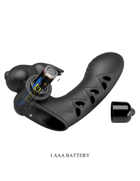 PRETTY LOVE - VANCE BLACK RABBIT VIBRATOR FINGER COVER