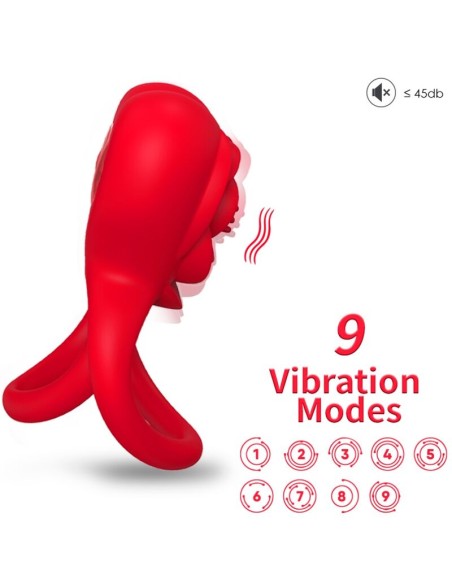 ARMONY - RING VIBRATOR HEART RED