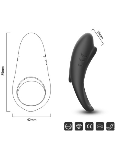 ARMONY - SHARK VIBRATOR RING FOR COUPLES REMOTE...