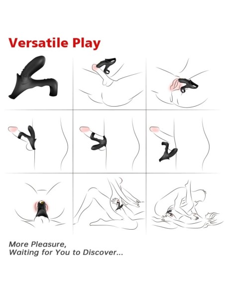 ARMONY - RANGER DOUBLE VIBRATOR RING FOR COUPLES BLACK