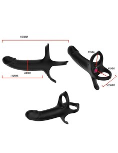 ARMONY - DILDO WITH RING  VIBRATOR REMOTE CONTROL BLACK 2